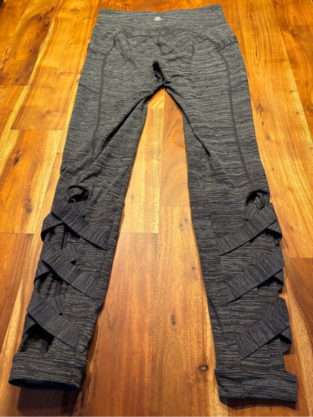 Athleta Cutout Chaturanga Leggings Gray - Small